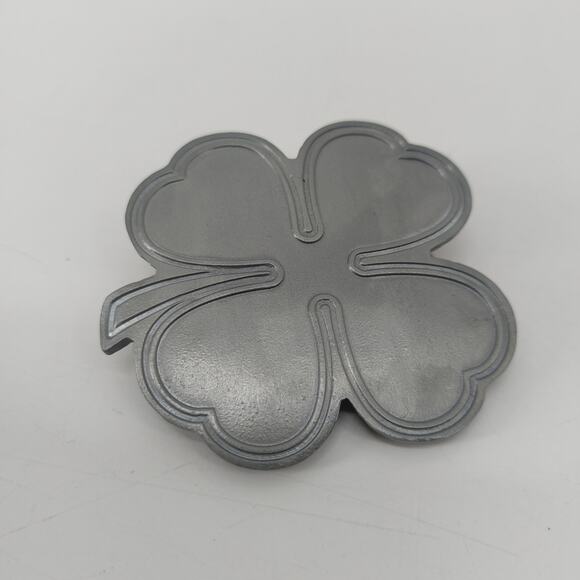 Lucky Shamrock Mens Belt Buckle 4 Leaf Clover St. Patrick's Patty Day Good - Picture 9 of 10